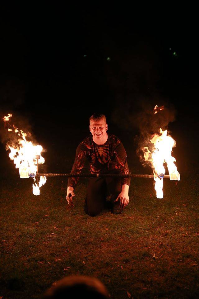 Feuershow hautnah
